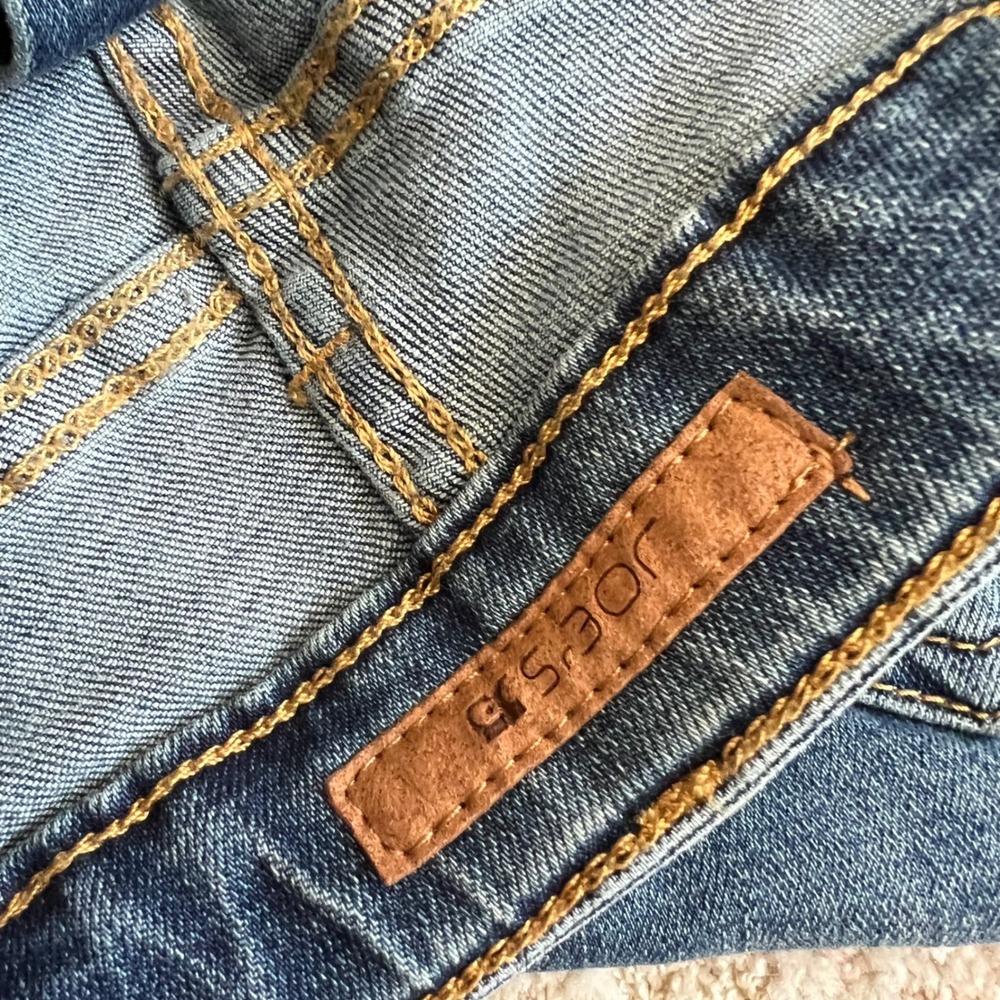 Joes Jeans Girls Size‎ 4 Medium Wash Flare Leg Side Slit Denim Pants Adjustable - Picture 5 of 7